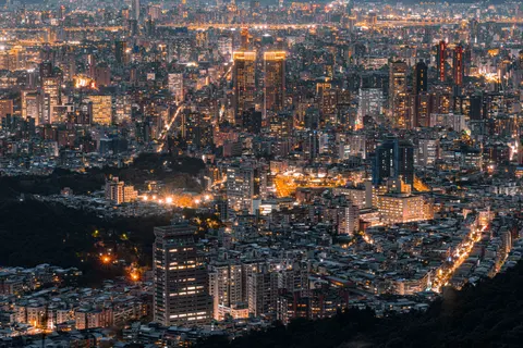 Papel de parede Cidade aérea 4K · city · 3840×2561