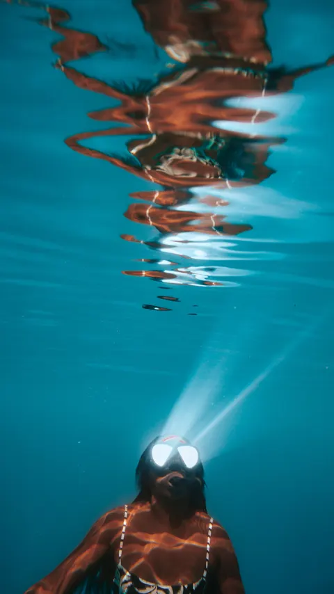 Fondo de Pantalla para Móvil Azul Submarino · ocean_v · 1440×2560