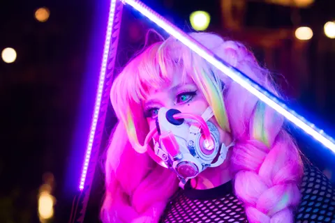 Sfondo Città al neon 4K · neon · 3840×2563