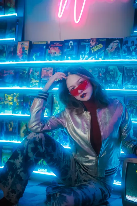 Synthwave Handy-Hintergrundbild · retro · 1440×2160