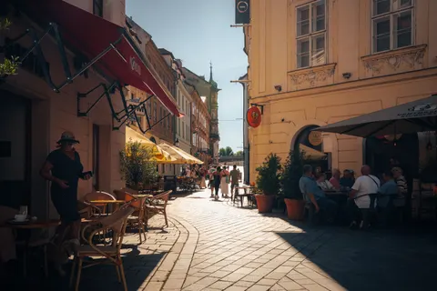 Fond d'écran Rue de la vieille ville 4K · architecture · 3840×2560