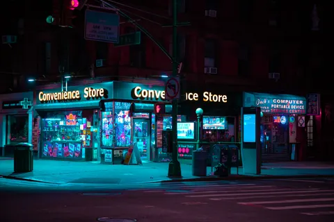 नियॉन शहर 4K वॉलपेपर · neon · 3840×2560