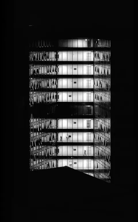 Fondo de Pantalla para Móvil Ciudad en Negro · amoled · 1440×2324