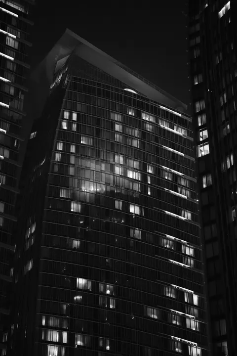 Fondo de Pantalla para Móvil Ciudad en Negro · amoled · 1440×2160