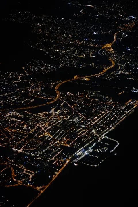 Fondo de Pantalla para Móvil Ciudad en Negro · amoled · 1440×2160