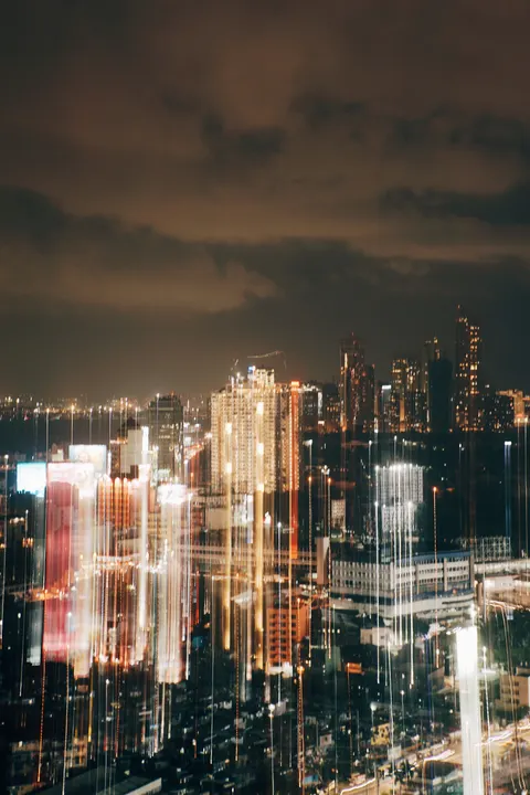Fondo de Pantalla para Móvil Ciudad en Negro · amoled · 1440×2160