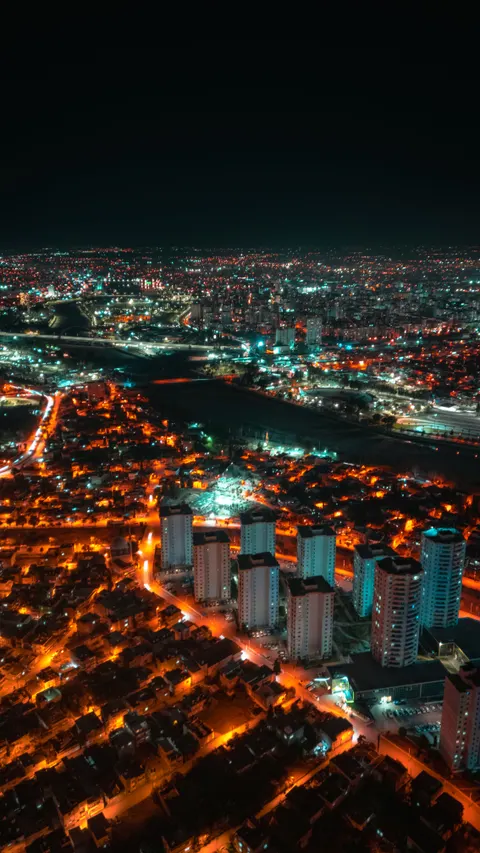 Fondo de Pantalla para Móvil Ciudad en Negro · amoled · 1440×2560