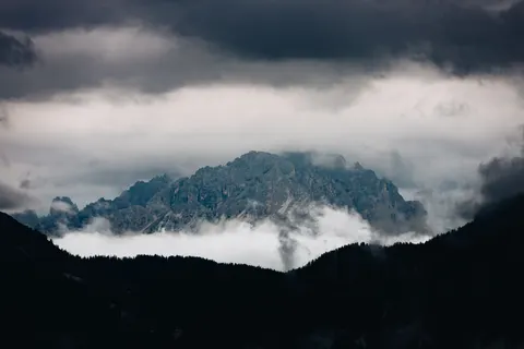 Dark Mountains 4K Wallpaper · dark · 3840×2560