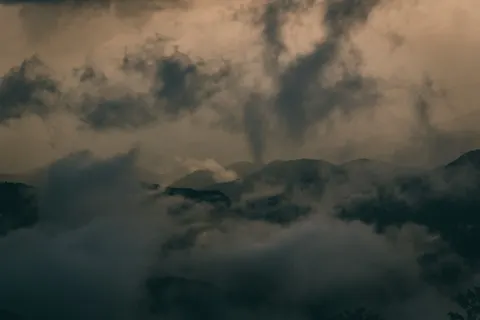 Dark Mountains 4K Wallpaper · dark · 3840×2563