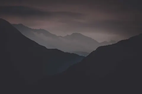 Dark Mountains 4K Wallpaper · dark · 3840×2560