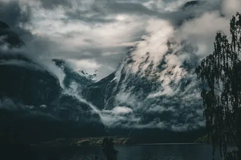 Dark Mountains 4K Wallpaper · dark · 3840×2560