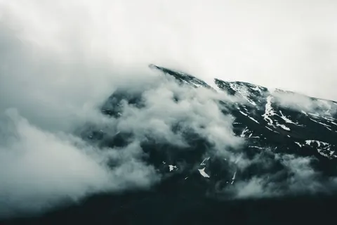 Dark Mountains 4K Wallpaper · dark · 3840×2561