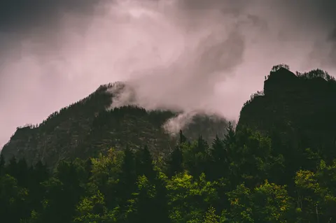 Dark Mountains 4K Wallpaper · dark · 3840×2555