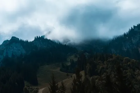 Dark Mountains 4K Wallpaper · dark · 3840×2560
