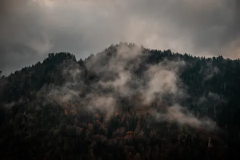 Dark Mountains 4K Wallpaper · dark · 3840×2563