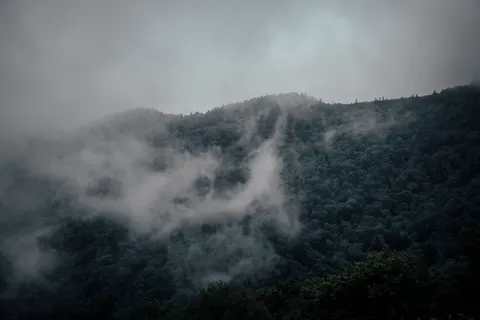 Dark Mountains 4K Wallpaper · dark · 3840×2563