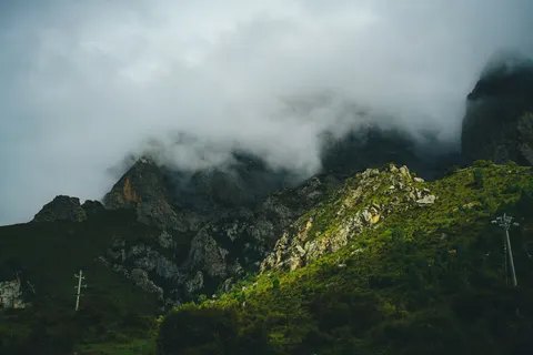 Dark Mountains 4K Wallpaper · dark · 3840×2561