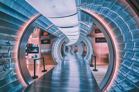 Tapeta Neonowy Tunel 4K · neon · 3840×2560