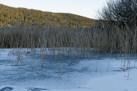 Fond d'écran Lac d'Hiver 4K · winter · 3840×2558