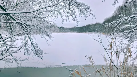 Winter Lake 4K Wallpaper · winter · 3840×2160