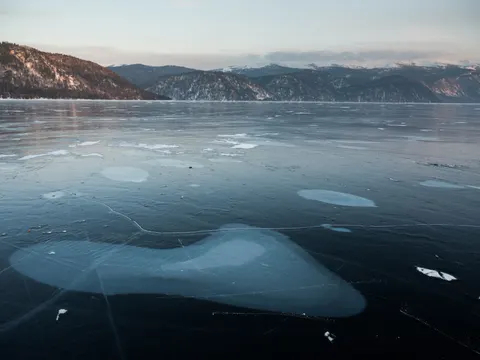 Обои Зимнее озеро 4K · winter · 3840×2880