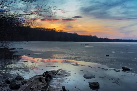Hình nền Hồ Mùa Đông 4K · winter · 3840×2560