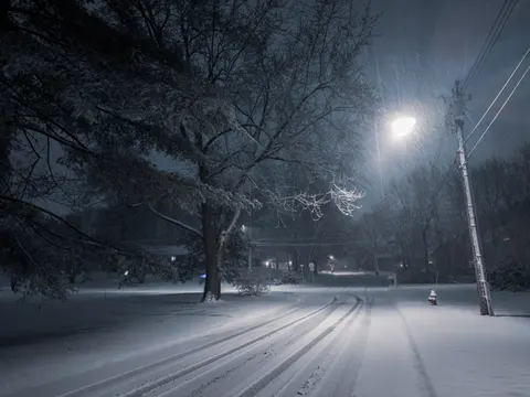 눈 내리는 풍경 4K 배경화면 · winter · 3840×2880