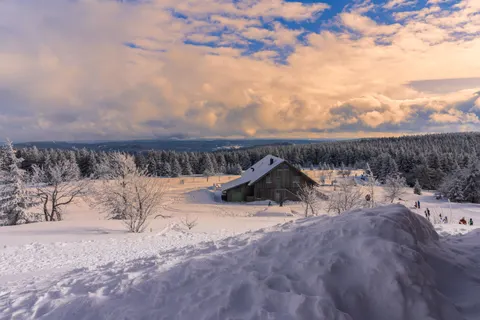 Papel de parede Cabana de Inverno 4K · winter · 3840×2560