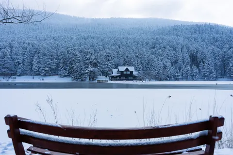 Kış Kulübesi 4K Duvar Kağıdı · winter · 3840×2560