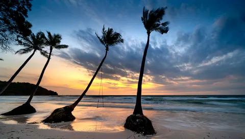 Papel de parede Pôr do Sol Tropical 4K · tropical · 3840×2180