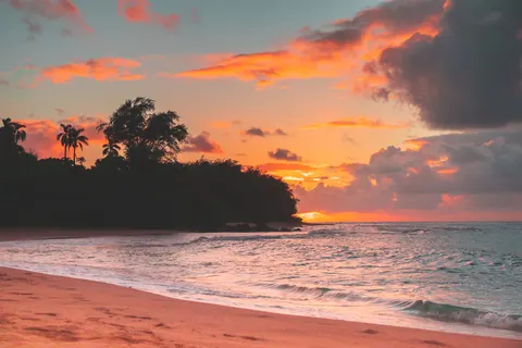 Обои Тропический закат 4K · tropical · 3840×2560
