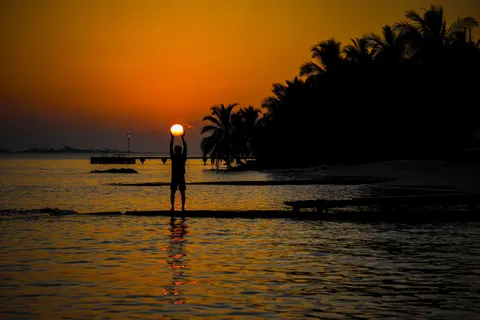 Papel de parede Pôr do Sol Tropical 4K · tropical · 3840×2560