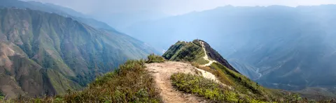 Mountain Trail 4K Wallpaper · mountains · 3840×1182