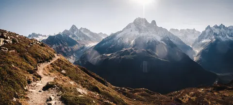 Mountain Trail 4K Wallpaper · mountains · 3840×1726