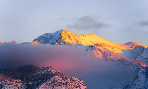Golden Peak 4K Wallpaper · mountains · 3840×2330