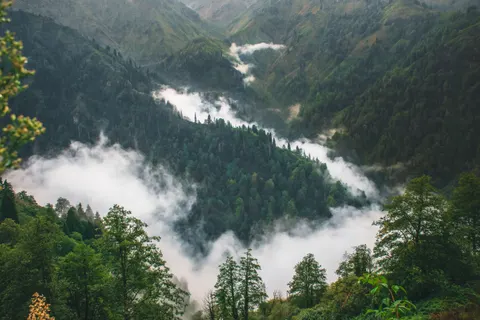 Foggy Valley 4K Wallpaper · mountains · 3840×2560