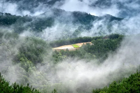 Foggy Valley 4K Wallpaper · mountains · 3840×2560