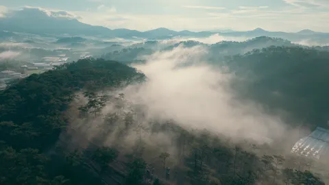 Foggy Valley 4K Wallpaper · mountains · 3840×2160