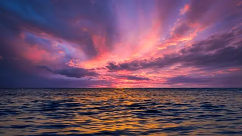 Ocean Sunset 4K Wallpaper · ocean · 3840×2160
