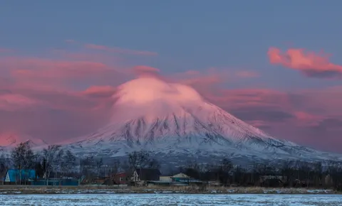 Snowy Volcano 4K Wallpaper · mountains · 3840×2325