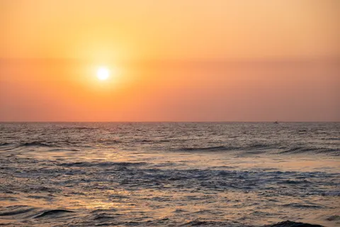 Fond d'écran Horizon au coucher du soleil 4K · sunset · 3840×2561