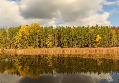 Wallpaper Danau Musim Gugur 4K · autumn · 3840×2693