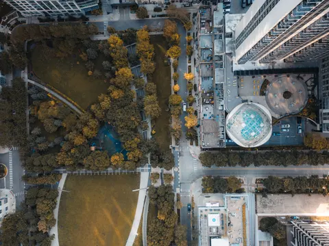 Sfondo Città dall'Alto 4K · aerial · 3840×2880