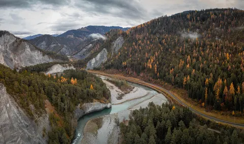 والپیپر رودخانه هوایی با کیفیت 4K · aerial · 3840×2268