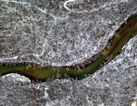 والپیپر رودخانه هوایی با کیفیت 4K · aerial · 3840×2960