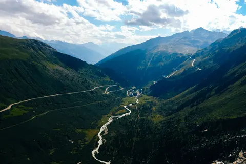 والپیپر رودخانه هوایی با کیفیت 4K · aerial · 3840×2560