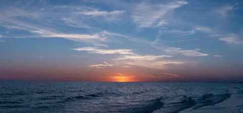 Ocean Sunset 4K Wallpaper · ocean · 3840×1792