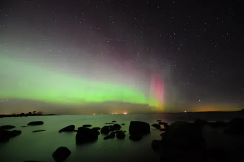 Papel de parede Luzes do Norte 4K · space · 3840×2563