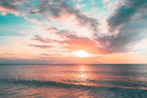 والپیپر غروب اقیانوس با کیفیت 4K · ocean · 3840×2558