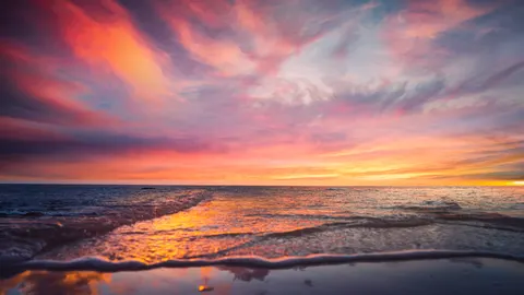 والپیپر غروب اقیانوس با کیفیت 4K · ocean · 3840×2160